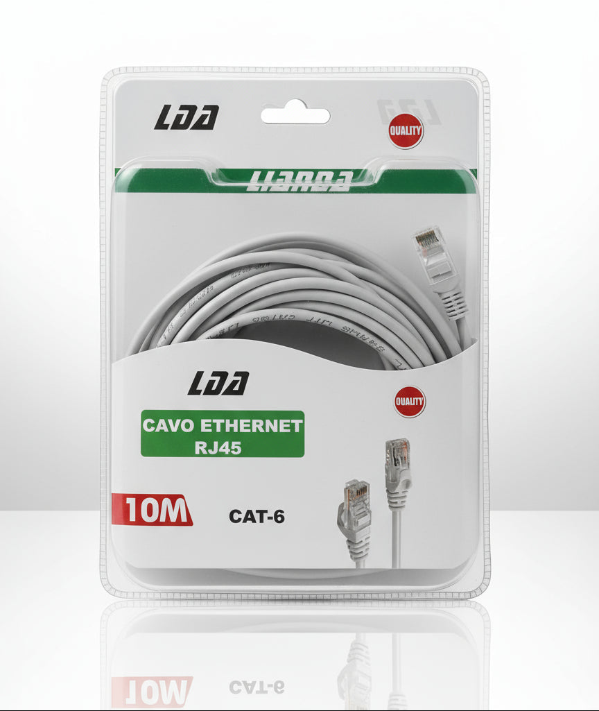 كابل توصيل إيثرنت Cat6 عالي السرعة - كابل توسيع شبكة متين ومرن بطول 10 أمتار