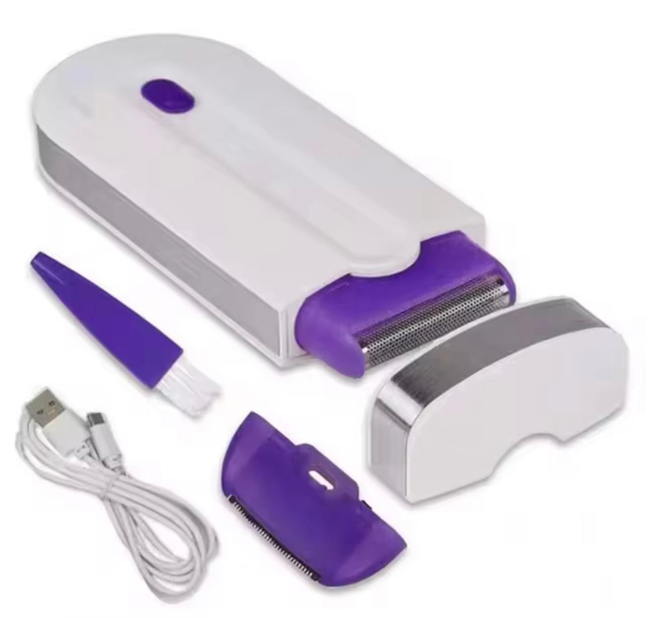 ماكينة إزالة الشعر الكهربائية الصغيرة القابلة لإعادة الشحن – إزالة الشعر بدون ألم للوجه والجسم