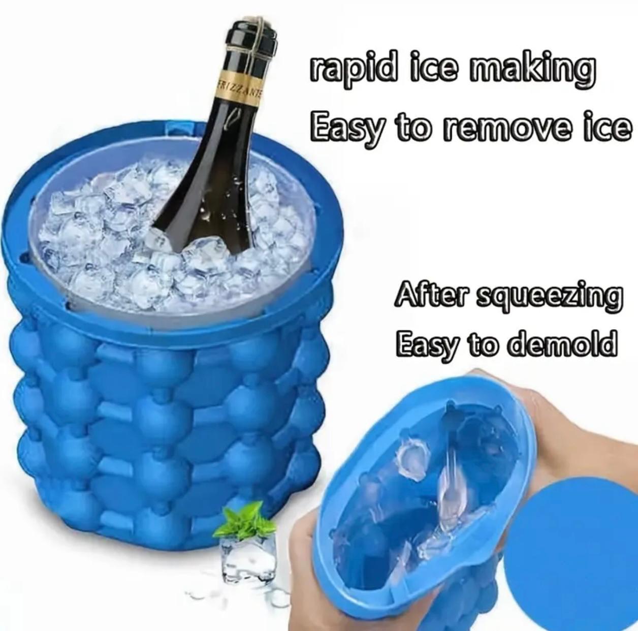 قالب دلو الثلج من السيليكون المحمول مع غطاء