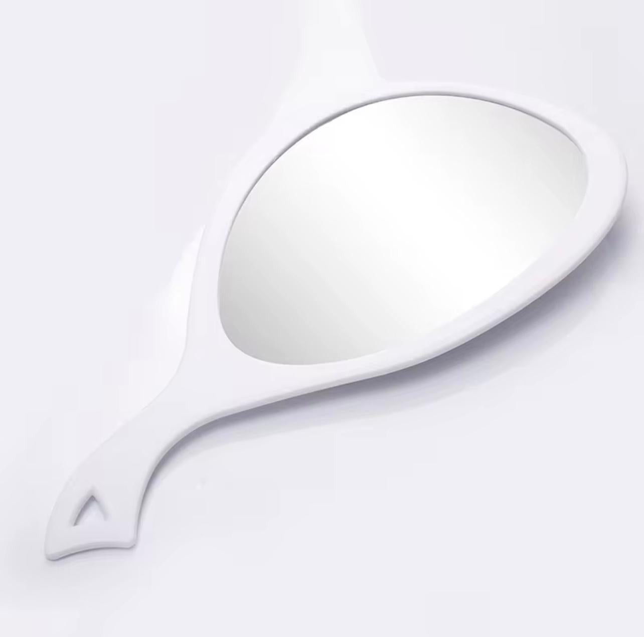Handheld Round Mirror with Stylish ABS Handle