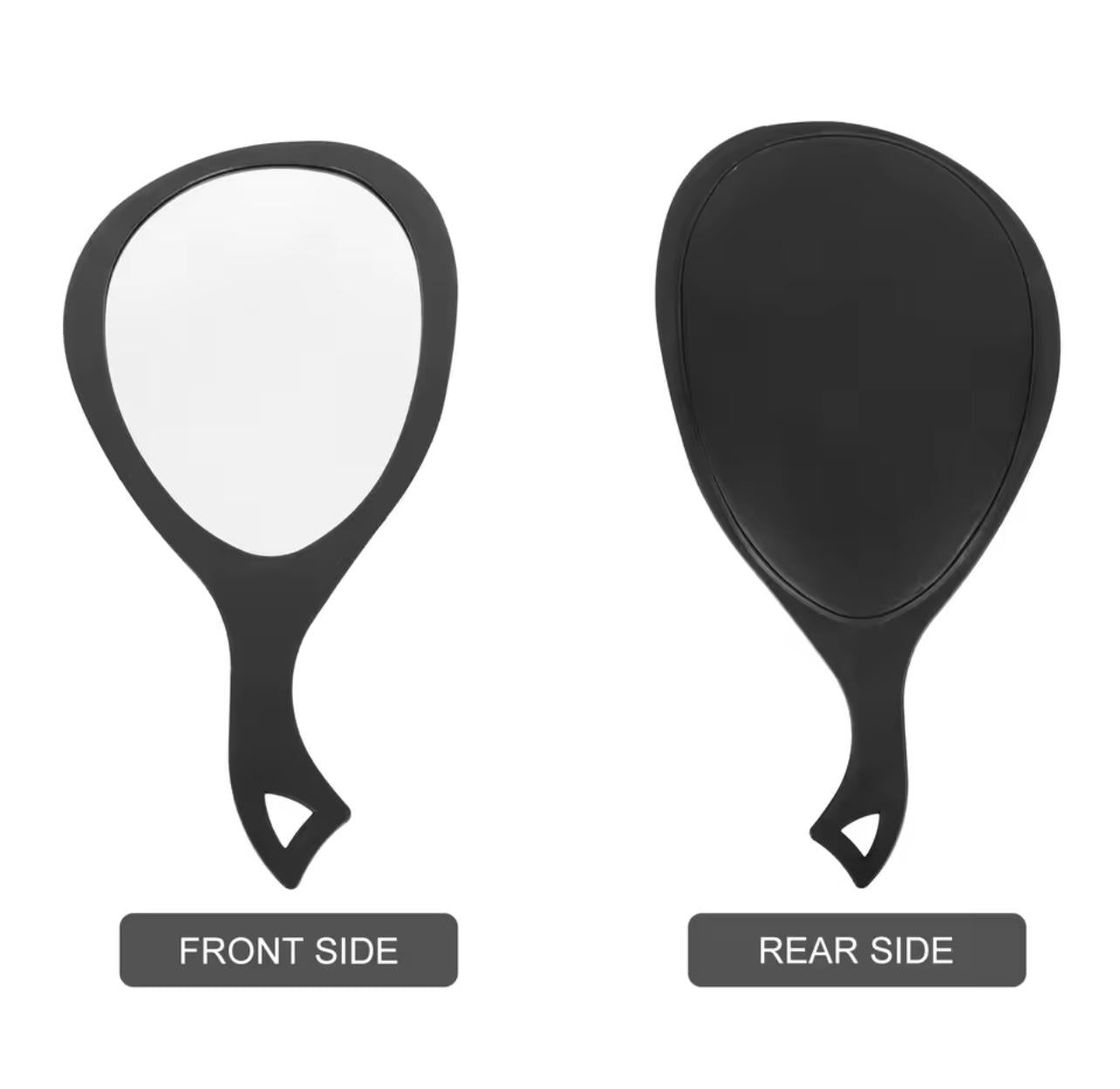 Handheld Round Mirror with Stylish ABS Handle