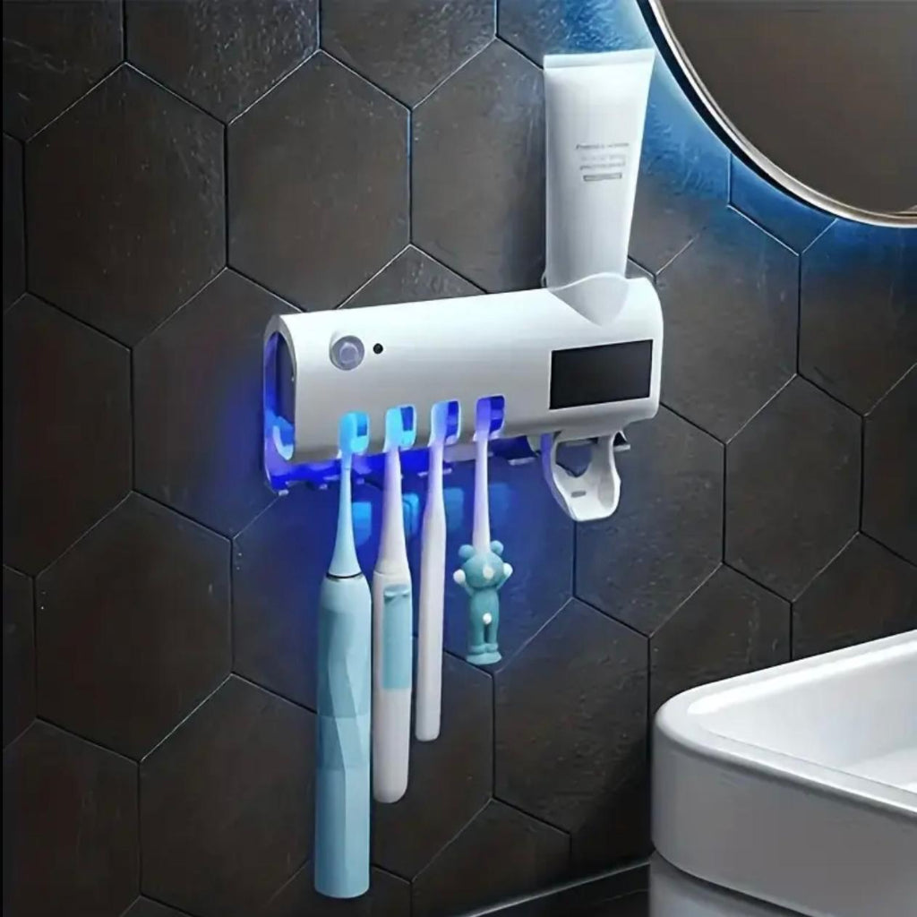 Toothbrush Holder & Toothpaste Dispenser