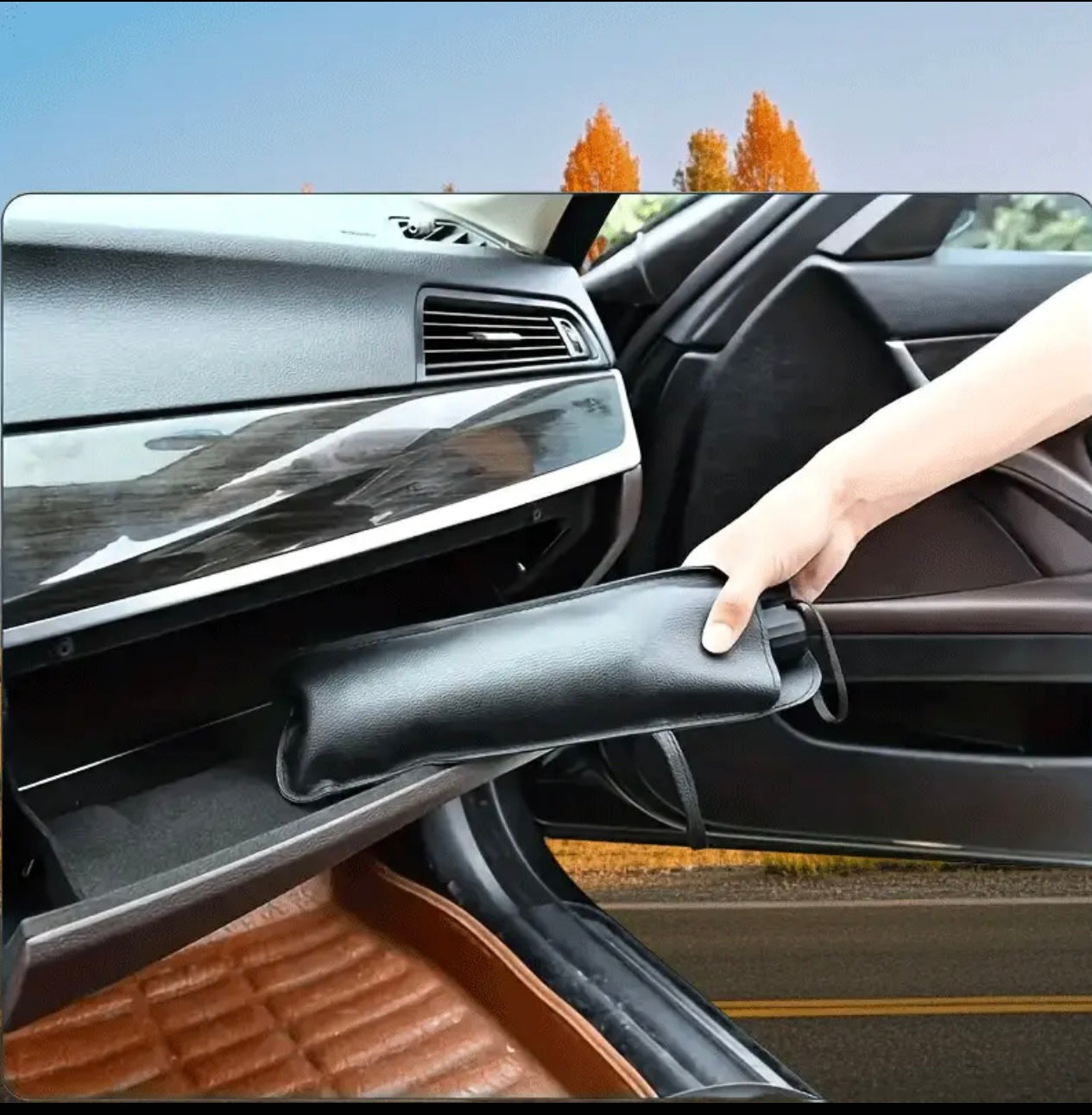 مظلة قابلة للتعديل للسيارة Sunshade - حاجز شمس البوليستر الأسود ونوافذ مع إغلاق سهلة للفة ، حماية للأشعة فوق البنفسجية للداخلية ، درع حرارة السيارة | تصميم قابل للطي | ملحق السيارة المدمجة ، Sun Visor للسيارة