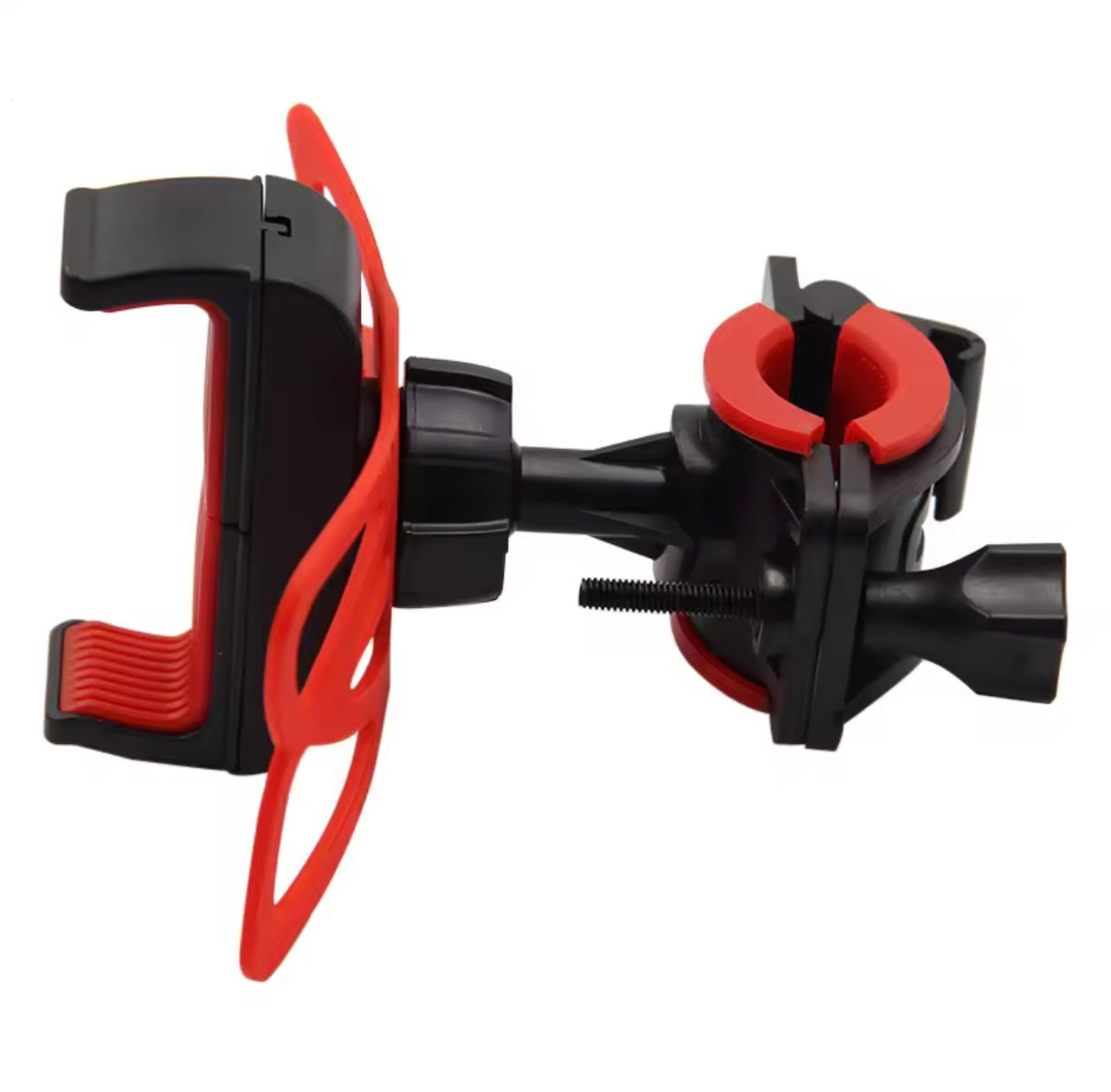 Red ABS U-Bolt Mounted Bike Phone Holder with Shock Absortion - Ideal for GPS Navigation, Mountain Biking, and Cycling, Smartphone Mount|Ubolt Mounted Holder|Durable Plastic Holder, Phone Mount Holder
