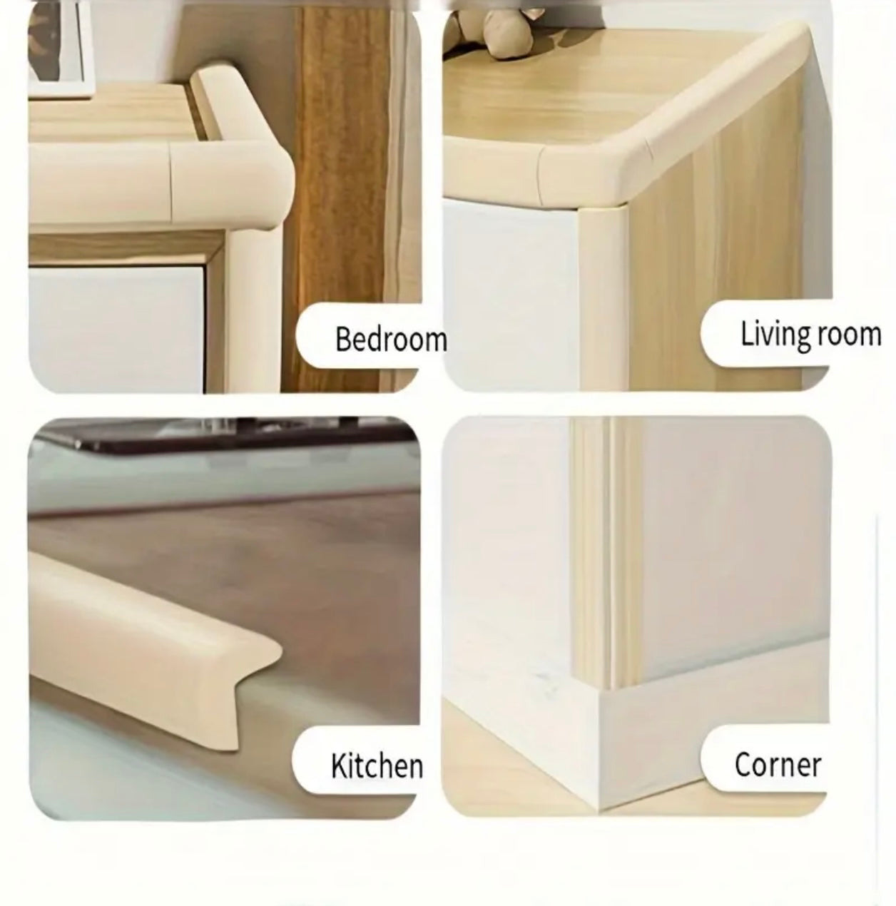 قطعة واحدة من شريط الحماية المضاد للتصادمات - واقي حافة سميك وناعم للأثاث