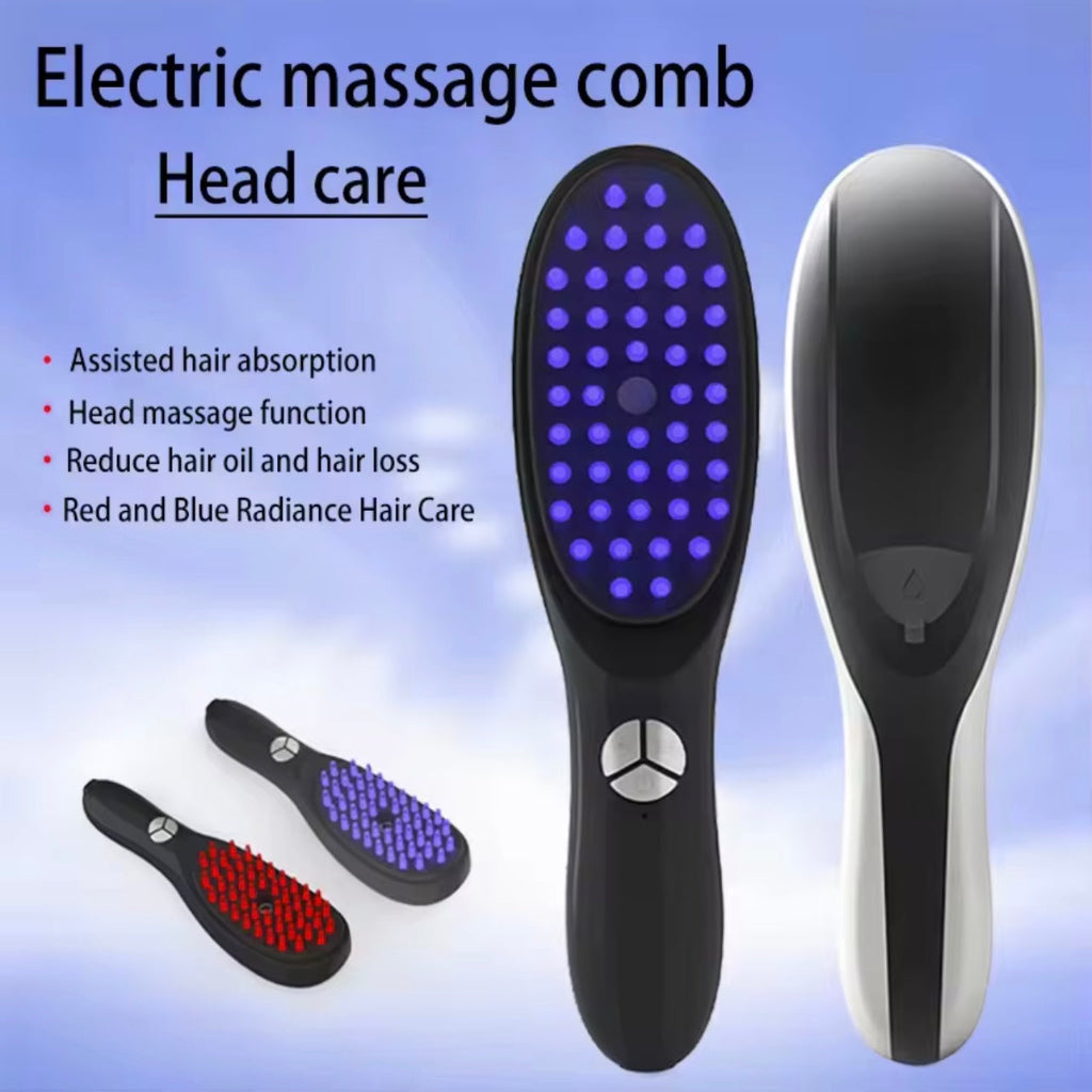 USB Rechargeable Electric Hair Massage Comb with Vibration & Negative Ion Spray - Multi-Functional Scalp Brush for Hydrating and Protecting Hair, Reduces Dryness & Frizz, Ergonomic Design for Comfortable Use