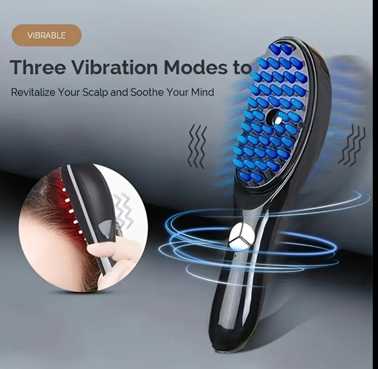 USB Rechargeable Electric Hair Massage Comb with Vibration & Negative Ion Spray - Multi-Functional Scalp Brush for Hydrating and Protecting Hair, Reduces Dryness & Frizz, Ergonomic Design for Comfortable Use