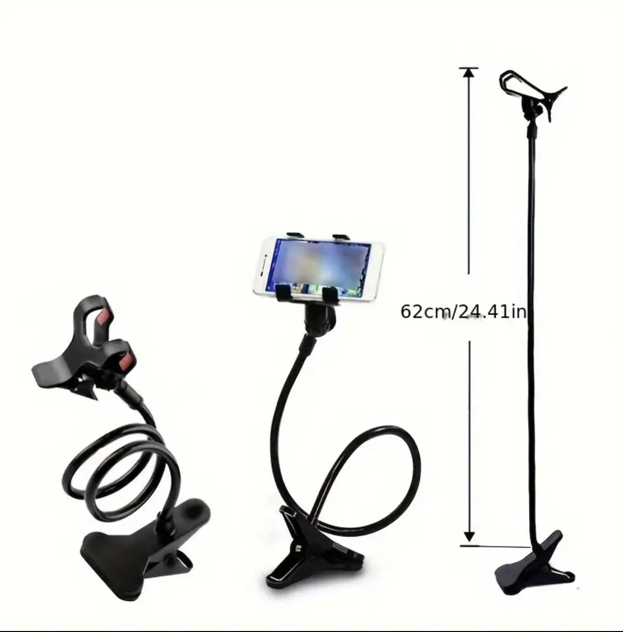حامل هاتف متعدد الاستخدامات مع ذراع مرنة قابلة للتعديل-وسادة إسفنجية غير قابلة للانزلاق ، مثالية لاستخدام السرير والمكتب ، مثالية لجميع المواقف البطيئة ، ملحق السرير/المشبك القابل للتعديل | حامل مرن ، ملحق للسرير