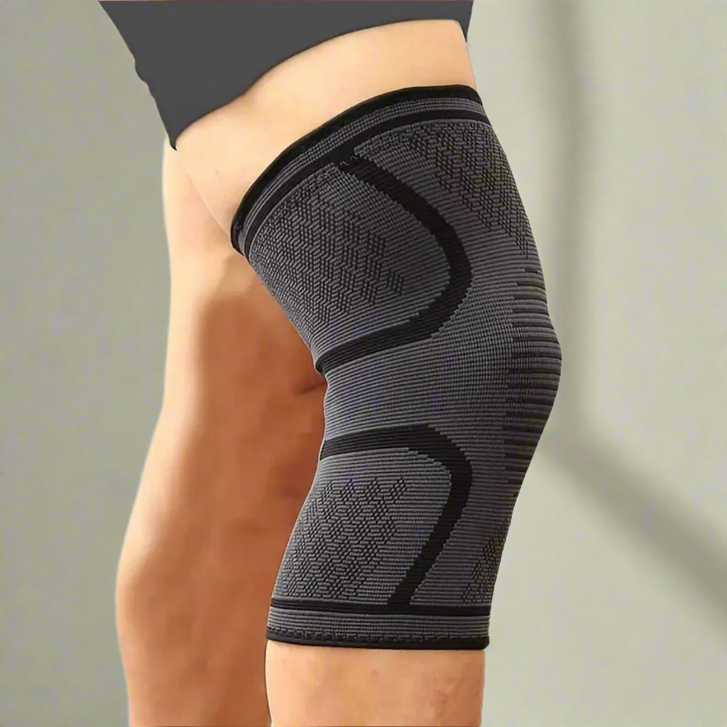 1pc Adjustable Knee Brace Compression Sleeve & Injury, Breathable Fabric, Flexible Support for Active Lifestyles, Available in Black with Colorful Accents or Green/Gray - Hand Wash Only, Knee Compression Sleeve