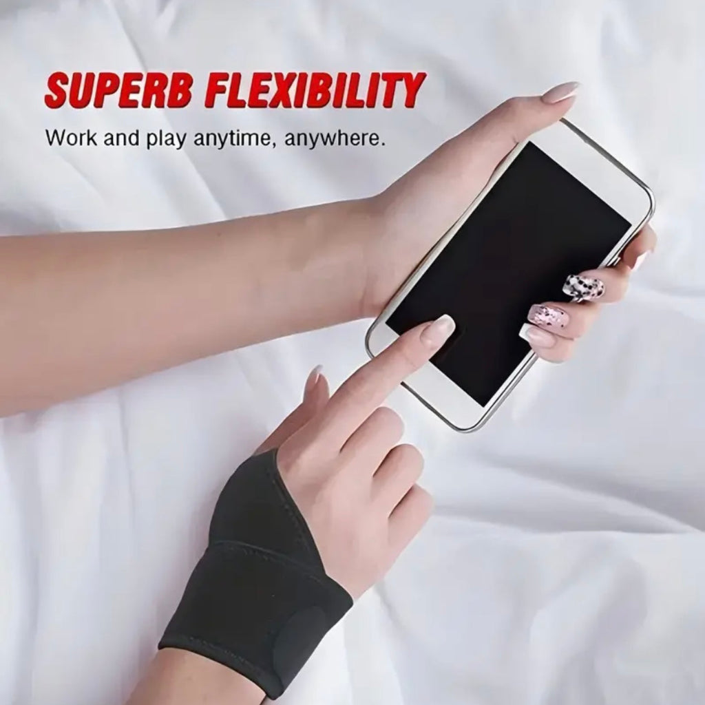 Unisex Adjustable Wrist Compression Support Brace - Ultra-Comfortable, Secure Fit for Sports, Fitness, Weightlifting, and Work - Ideal for Left or Right Hand, All-Season Use, Black, Comprehensive Training Support|Adjustable Strap
