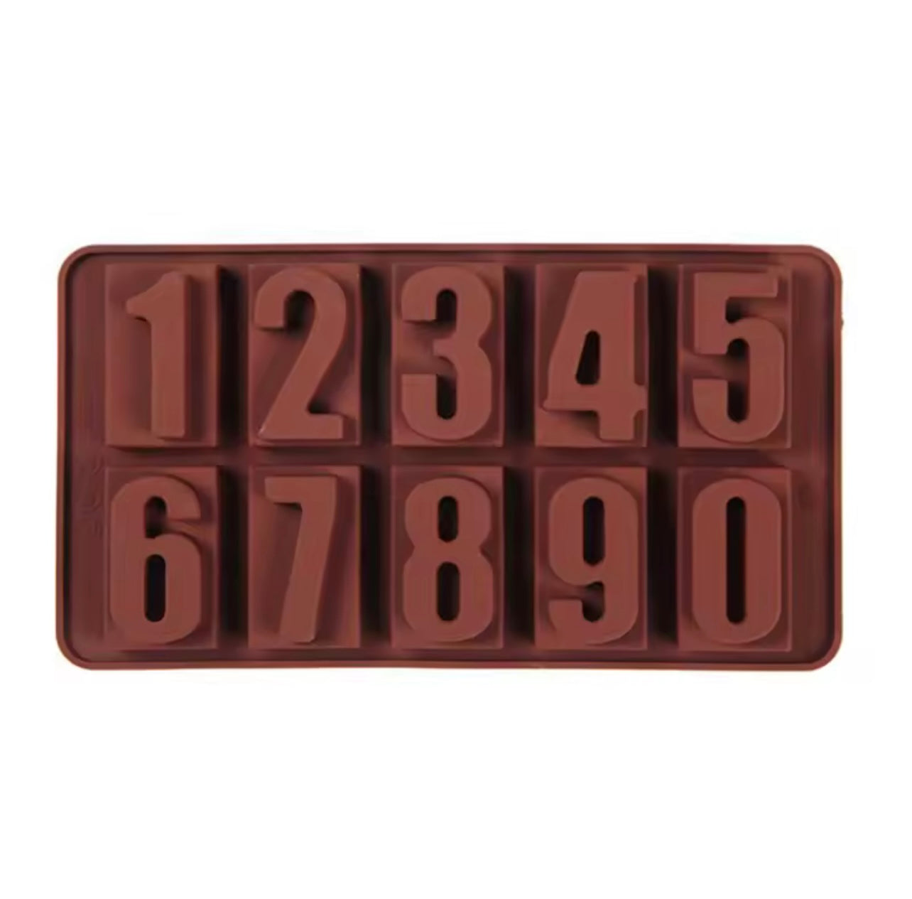 0-9 Number Crayon Mold Happy Birthday Number Candle Mold Chocolate Baking Silicone Mold Ice Tray Mold Resin DIY Mold for Making Halloween Cookie Soap Candle Cake Decoration..