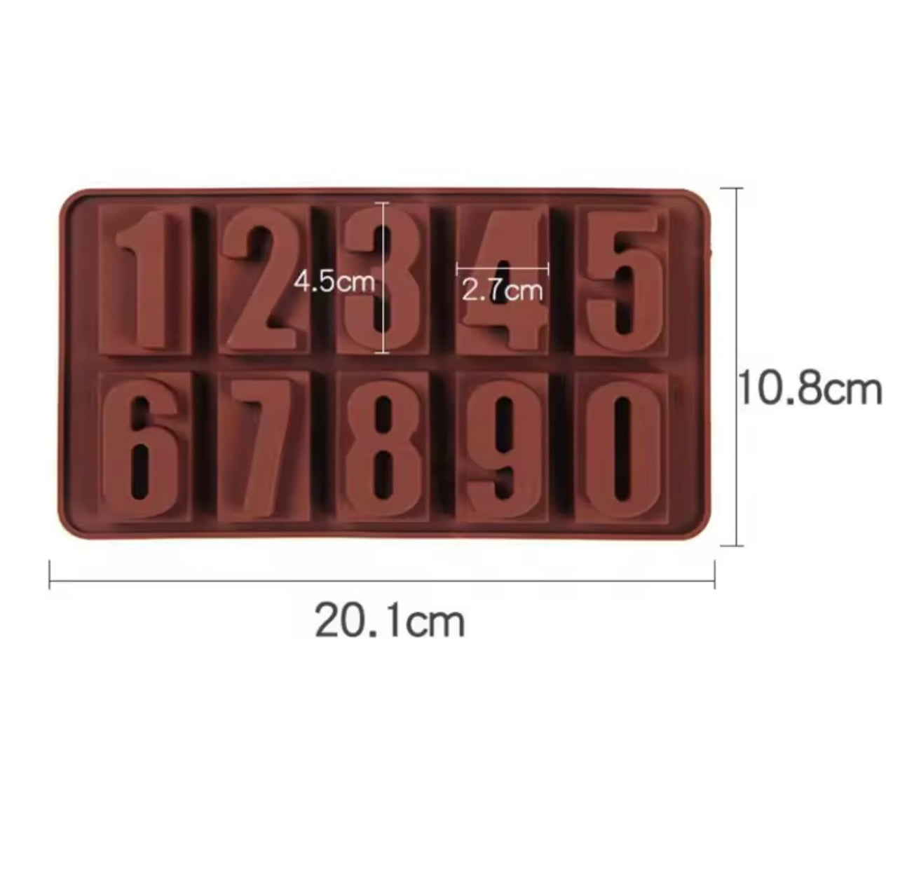 0-9 Number Crayon Mold Happy Birthday Number Candle Mold Chocolate Baking Silicone Mold Ice Tray Mold Resin DIY Mold for Making Halloween Cookie Soap Candle Cake Decoration..