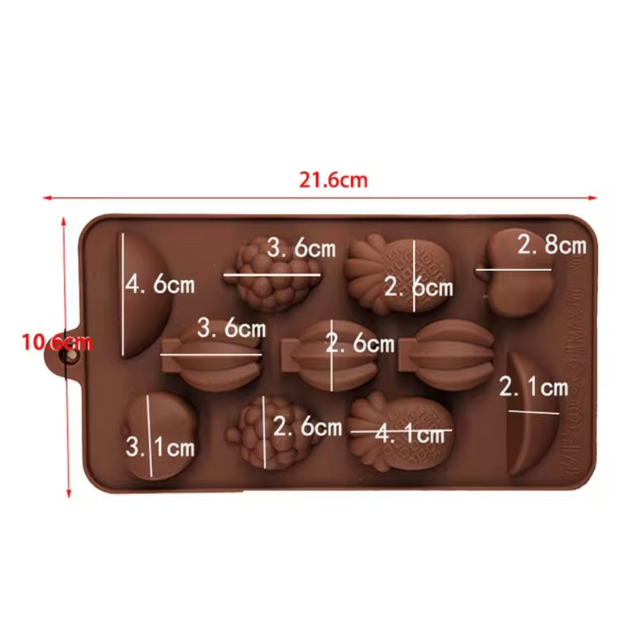 11-in-1 Silicone fruits Mold for Baking, DIY Chocolate, Gummies, and Soap Making - Durable, Heat-Resistant, Easy to Clean and Demold, Versatile Kitchen Tool| Decorative Baking Mold|Durable Silicone Mold, Baking Supplie