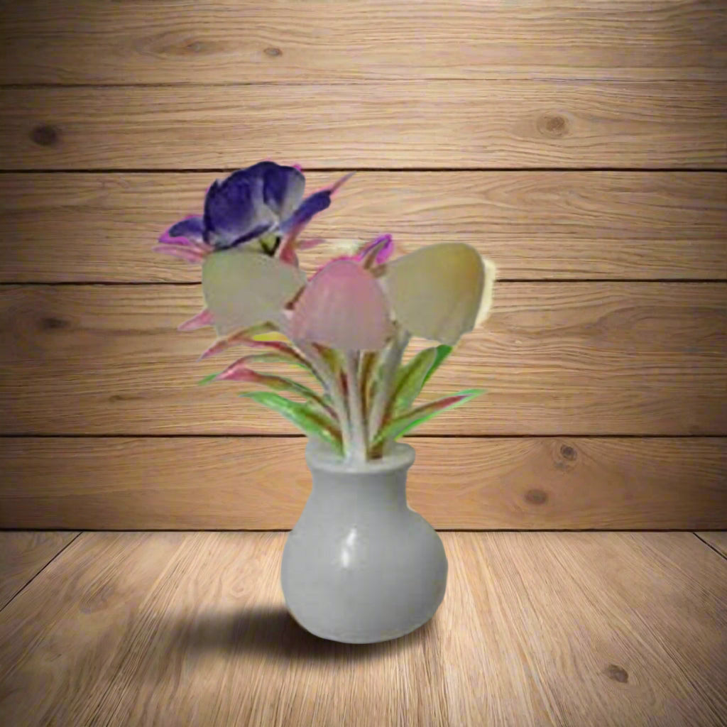 Colorfullight LED  Flower Plant Colorful Light US A Plug in Wall Lamp