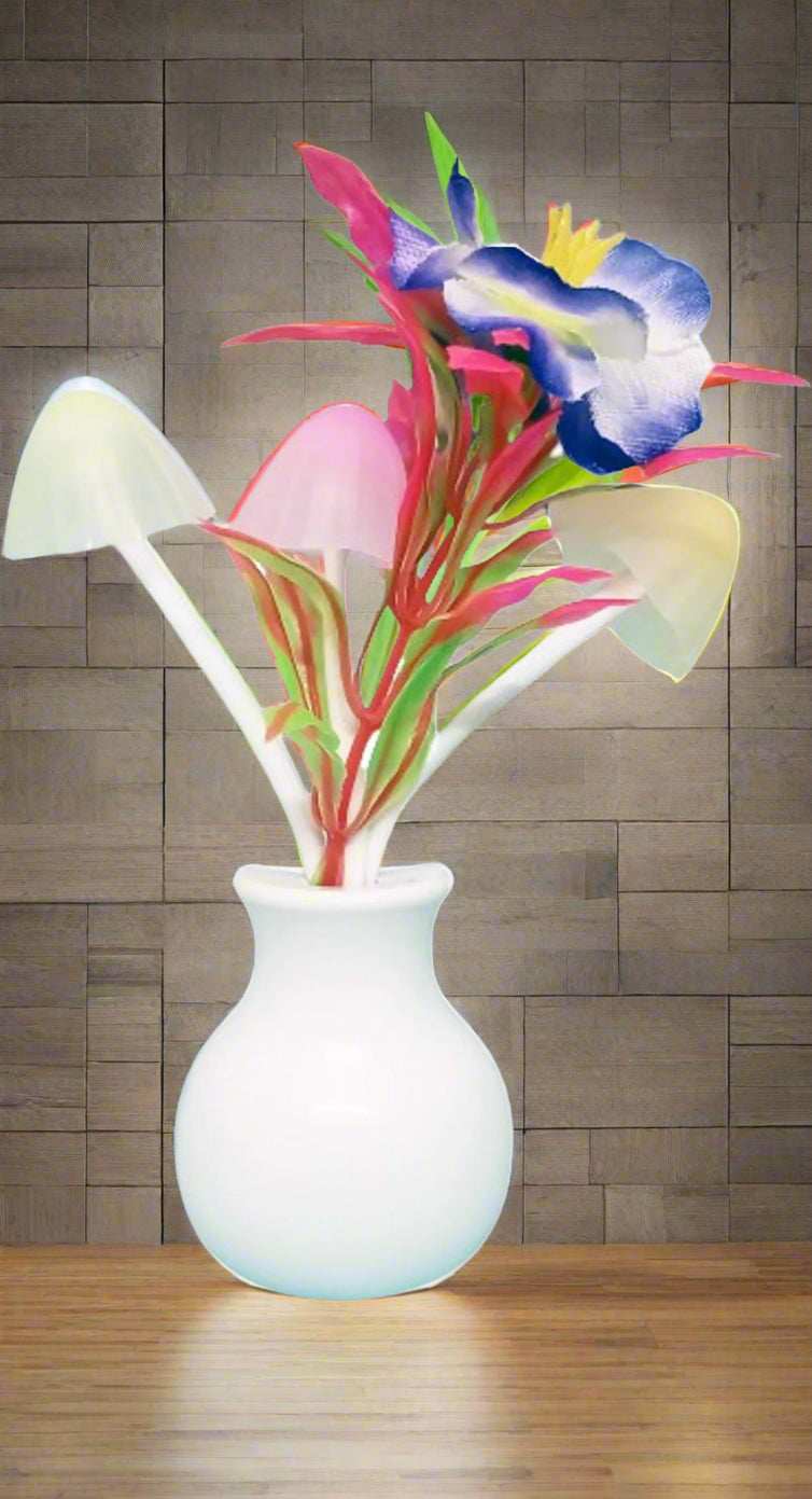 Colorfullight LED  Flower Plant Colorful Light US A Plug in Wall Lamp