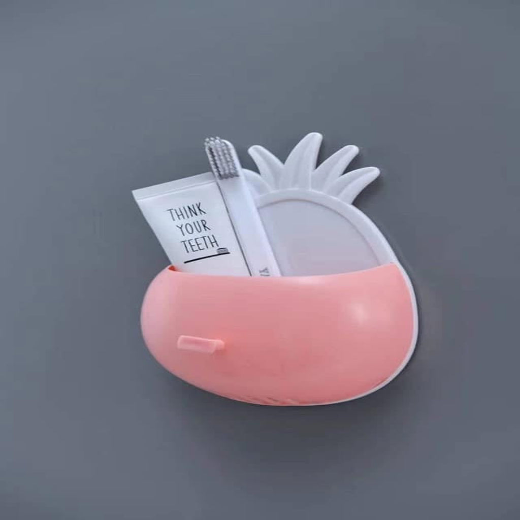 Wall-Mounted Bathroom Organizer - No-Drill Toothpaste & Comb Holder for Countertop Storage,Size 13cm x 18cm ,Open Storage Bins for Home Organization…