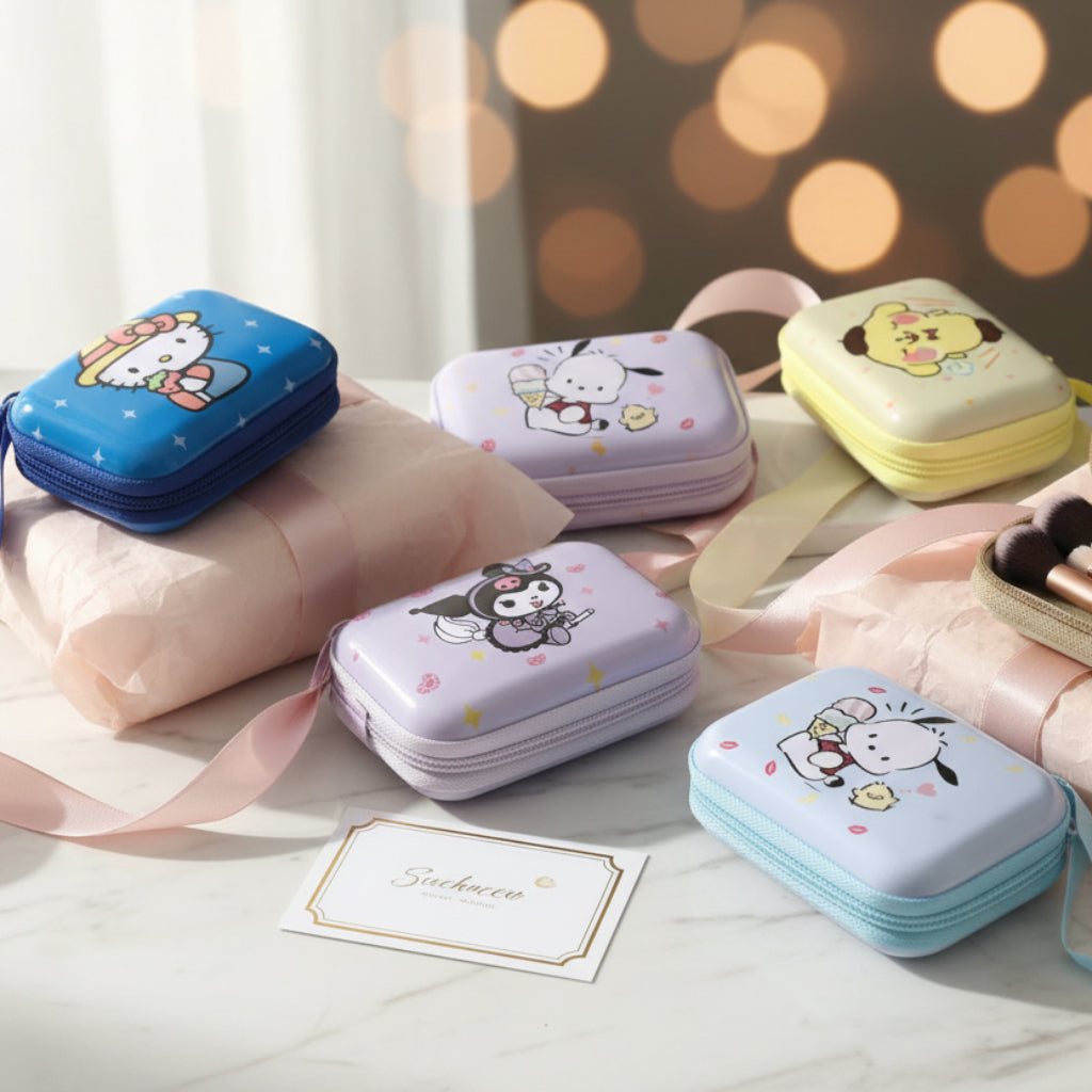 Random Cartoon Storage Bag – Multi-Purpose Handheld Zipper Organizer