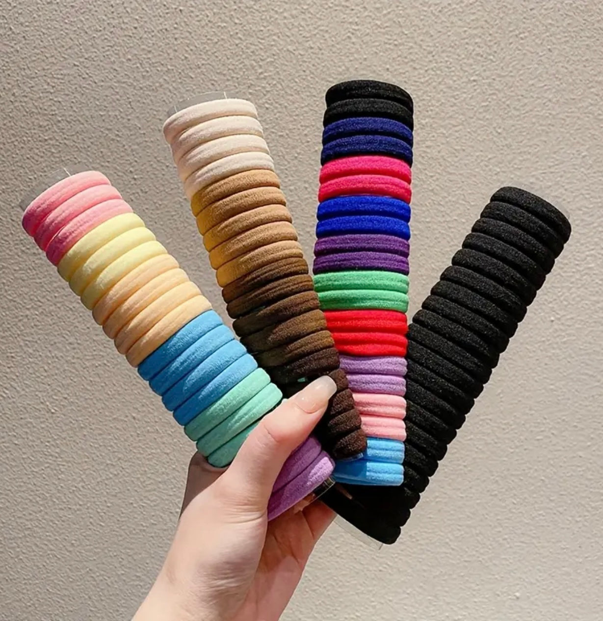 30pcs Set Mixed Color Elastic Hair Loops Ponytail Holders Trendy Hair Styling Accessories For Women And Girls Daily Uses