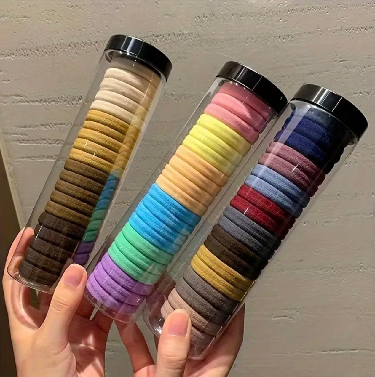 30pcs Set Mixed Color Elastic Hair Loops Ponytail Holders Trendy Hair Styling Accessories For Women And Girls Daily Uses