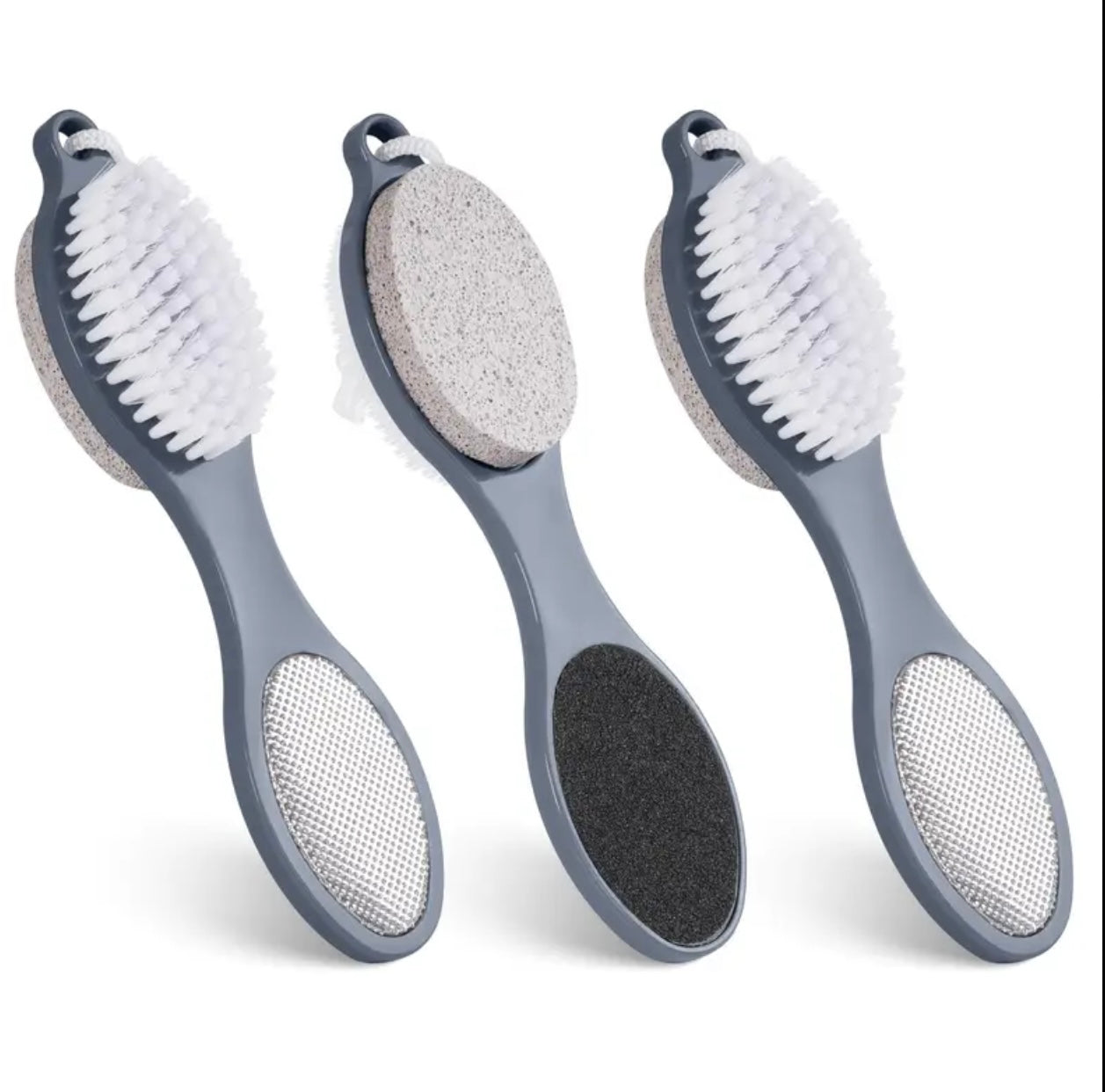 4-in-1  Brush, Suitable for Shower Pumice, Toe Nails and Sandpaper, Foot Brush for Foot Care, Dead Light Beige Remover for Foot Care