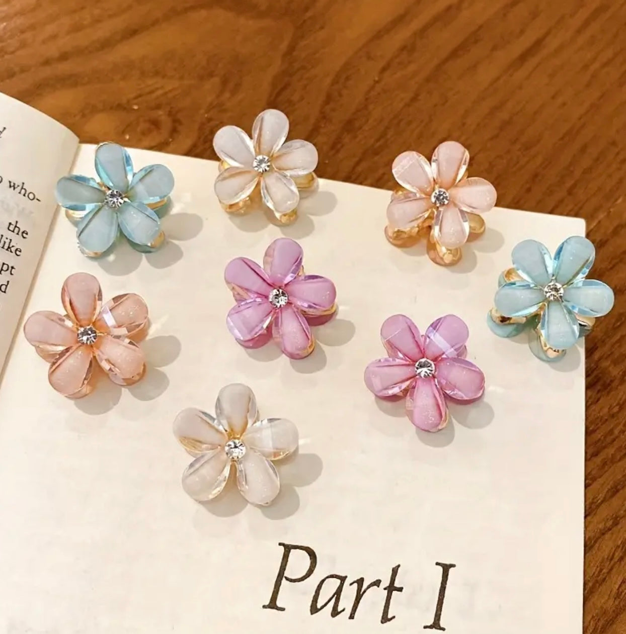 12pcs/set Sparkling Princess Head Clip with Faux Pearls and Crystals - Perfect for Flower Crowns and Bangs