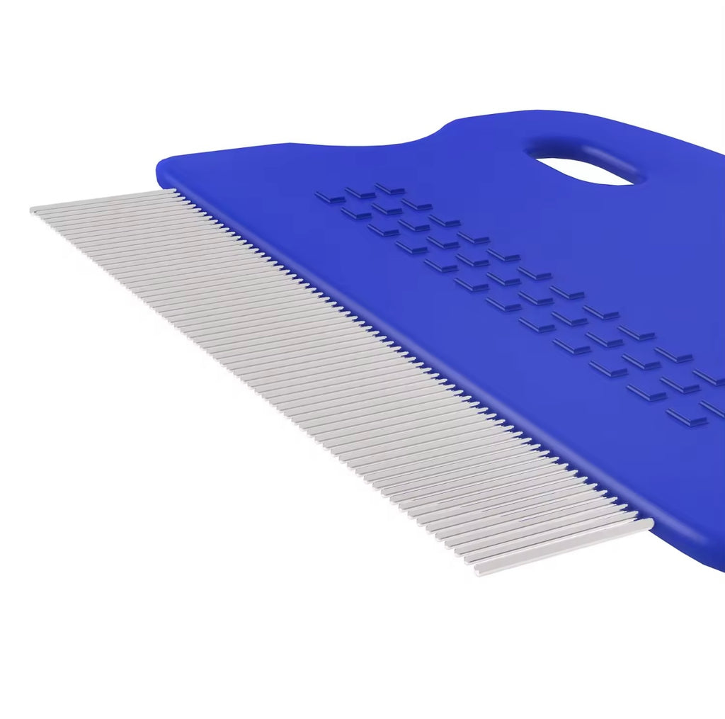 Stainless Steel Flea Comb for Dogs – Fine Teeth Grooming Tool with Red
