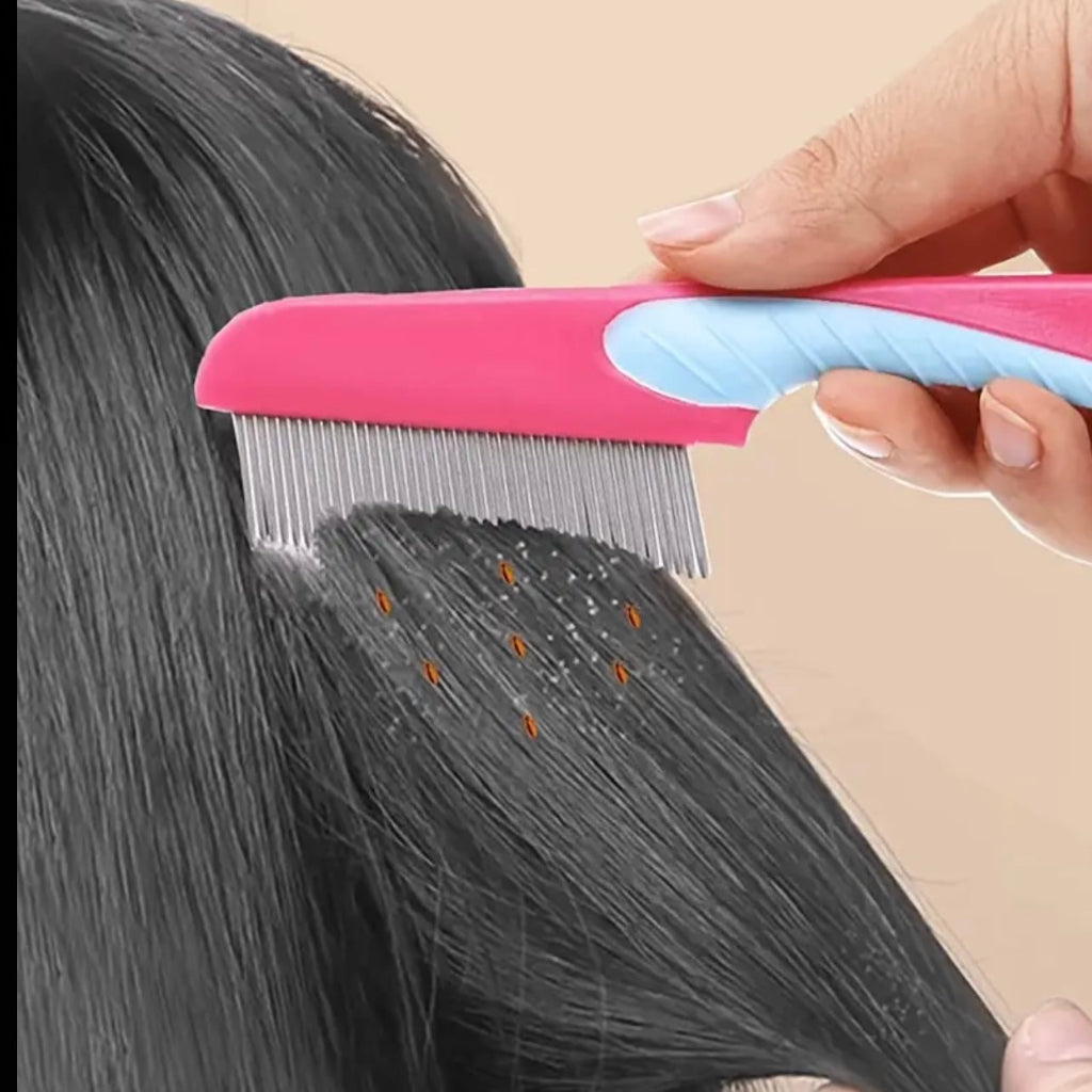 1pcs Fine-Tooth Comb, Lice and Flea Removal Comb, Pet Flea Comb - Suitable for Women's Body Care, Travel, Outdoor, Sports, Office Portable Hair Comb