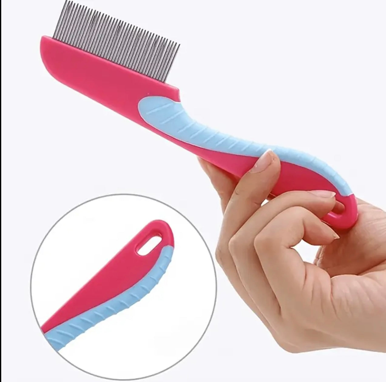 1pcs مشط الأسنان الدقيقة ، مشط القمل والبراغيث ، مشط براغيث الحيوانات الأليفة - مناسبة لرعاية الجسم النسائية ، السفر ، في الهواء الطلق ، الرياضة ، مشط الشعر المحمول المكتبي