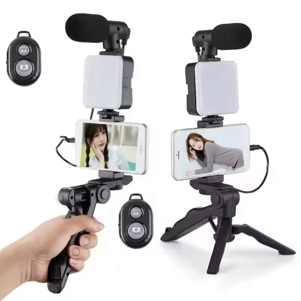 Video Making Kit Camera Phone Octopus Tripod Video Kit Led Light Microphone Tripod Hands Tk Video Lighting Kit Selfie Stick
