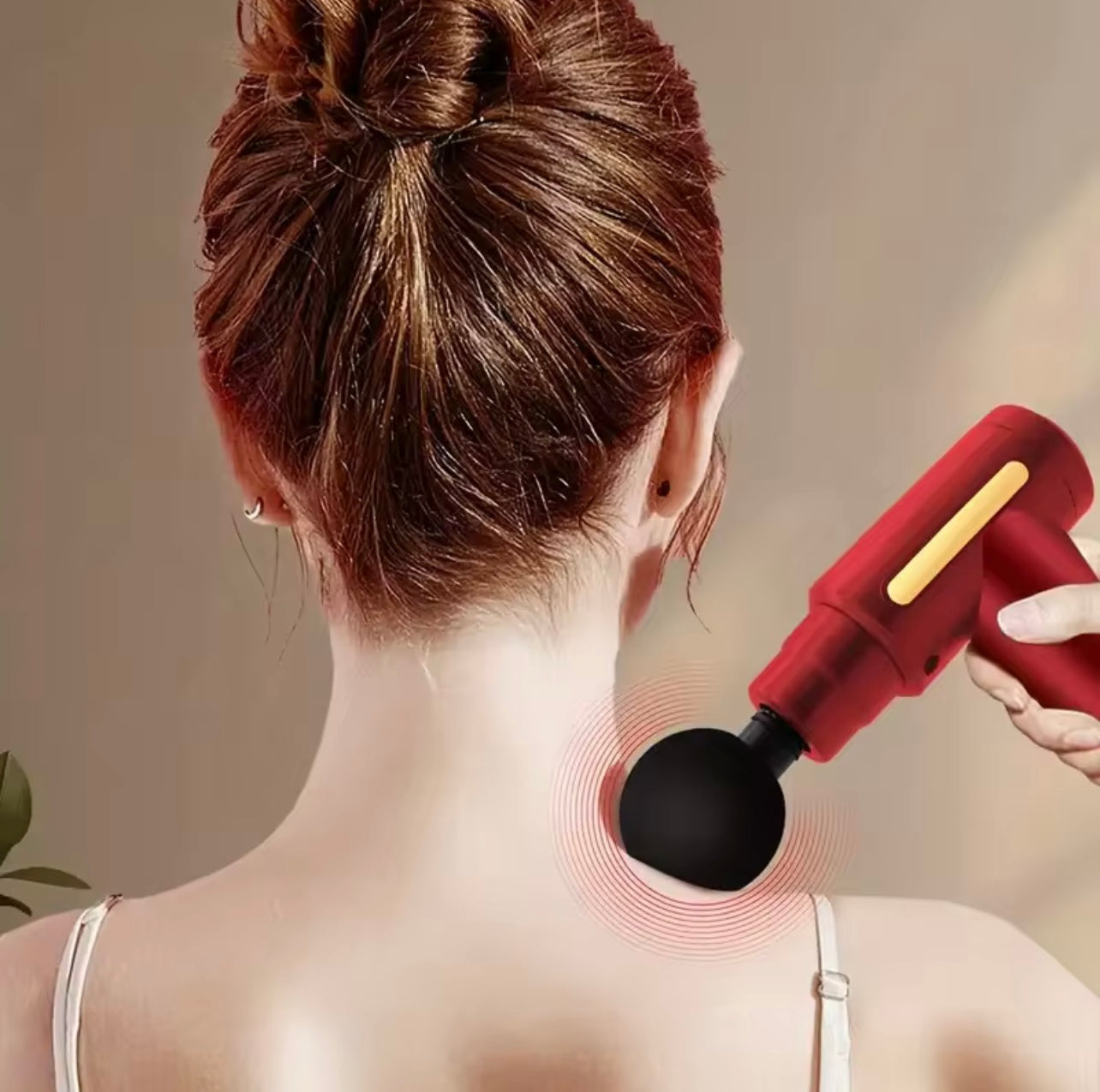 Compact & Powerful Deep Tissue Massage Gun - Handheld, Sleek Black Design with Golden Accents, USB Rechargeable, 4-12V Lithium Battery, Includes Multiple Attachments for Full Body Relaxation Facial Massage Gun- Ideal Gift for Holiday