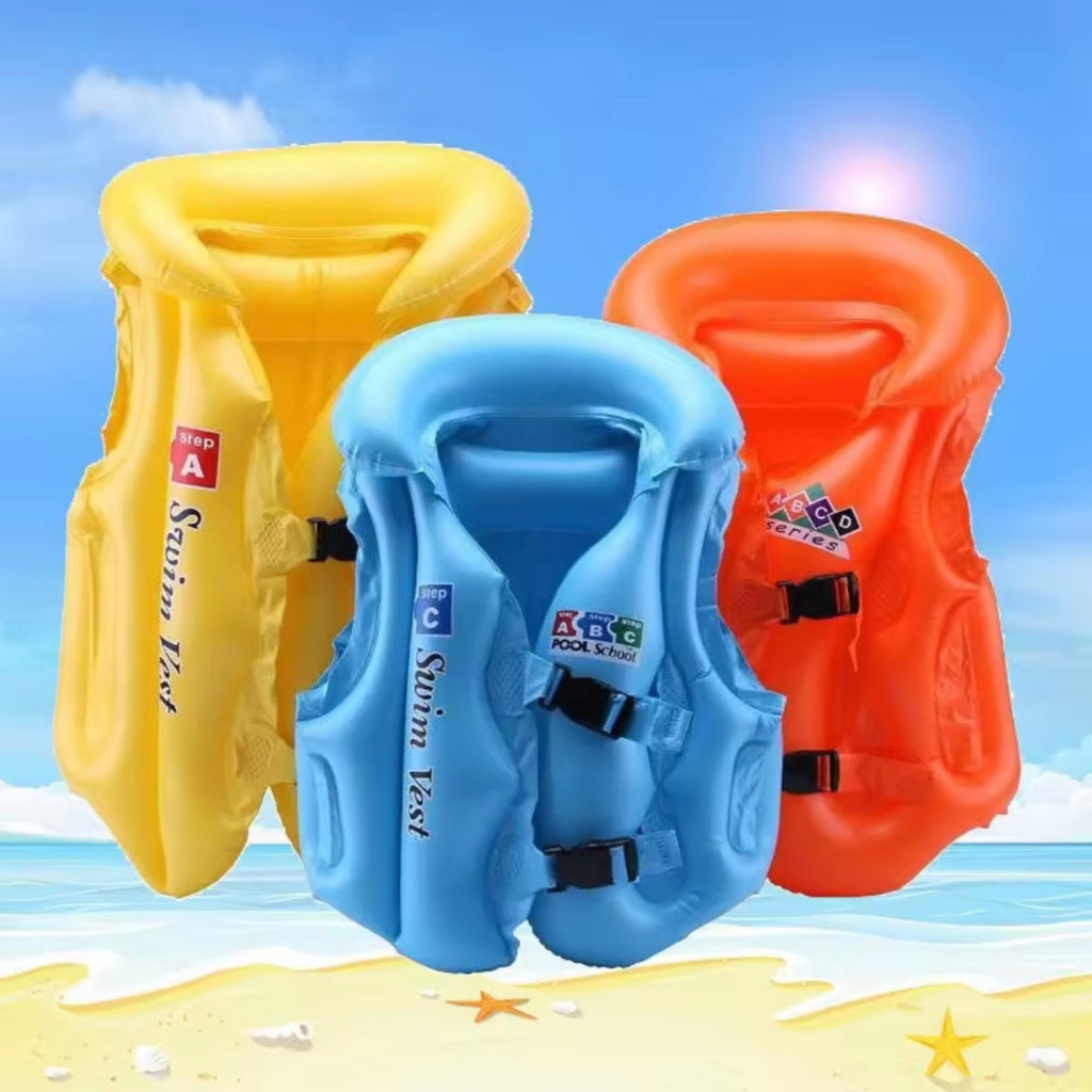 1pc kids Swimming Vest with Adjustable Quick-Release Buckles High-Quality Pool Float for Boys & Girls, Mixed Colors Safety Certified, Ergonomic Design for Swimming Lessons, Pool Parties & Water Fun, Swimming Gear | Playful Pool Float | Floating Swim Vest