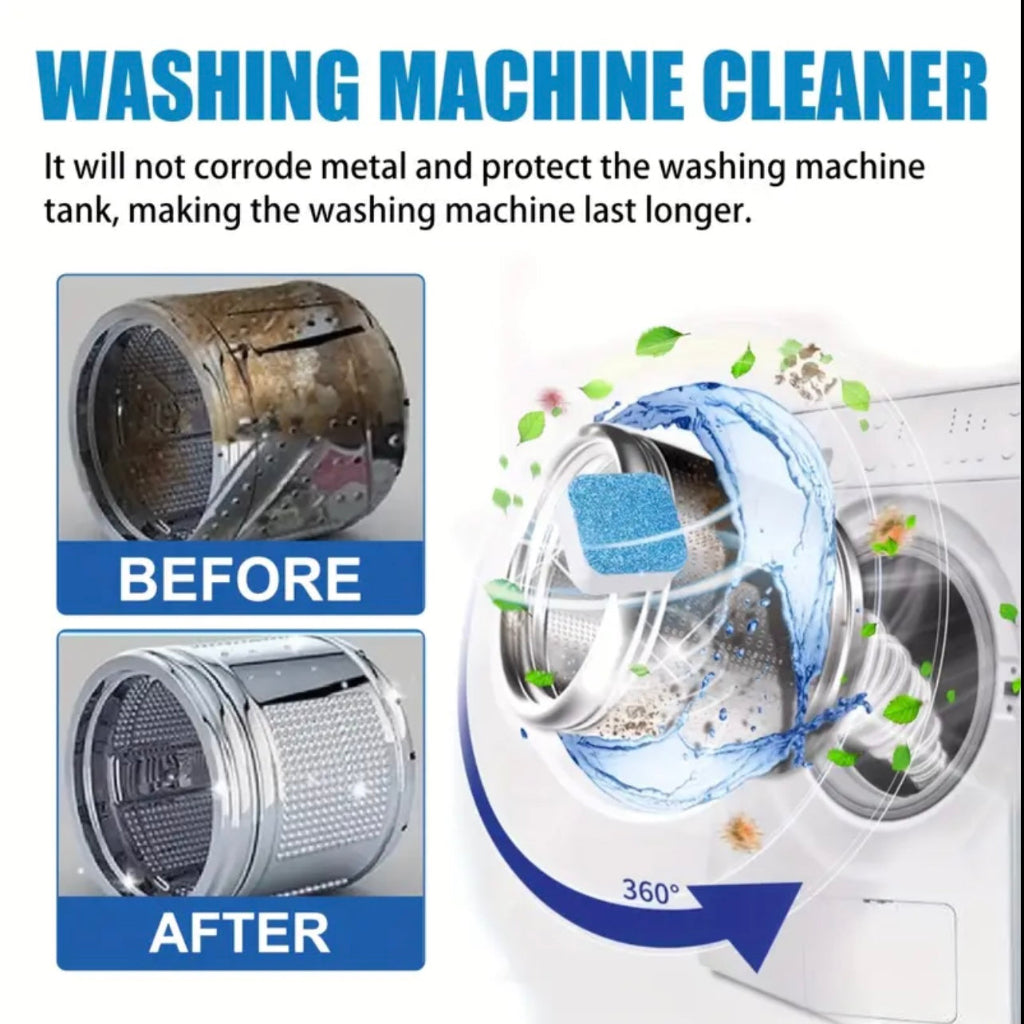 Multi-function Washing Machine Cleaning and Deodorizing Tablets for Drum-type Wave Wheel Household Washing Machines, Suitable for Home RVs etc