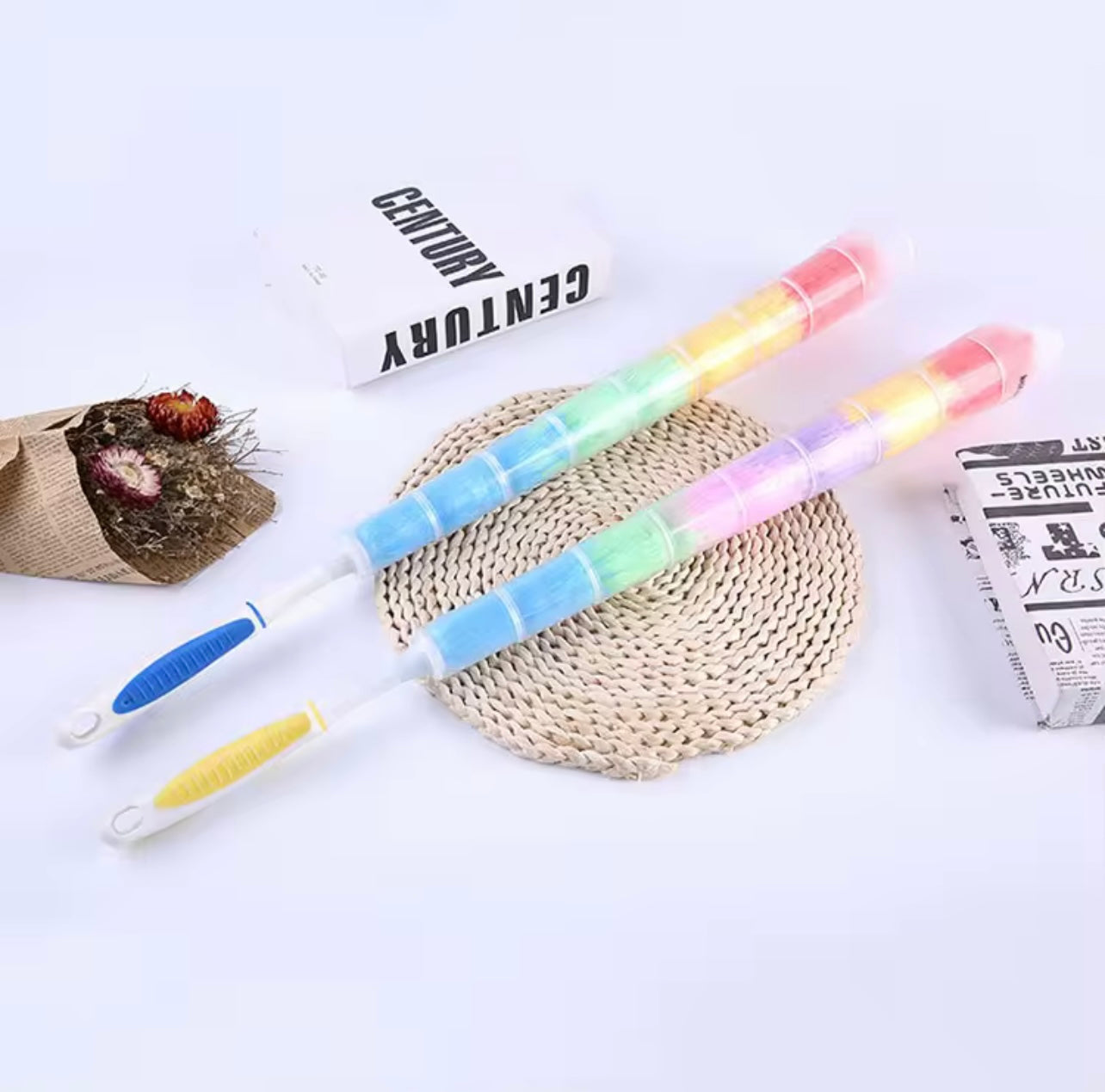 Flexible Electrostatic Disposable PP Feather duster for Cleaning  All Surface,Car, room, office ,shop cleaning Brush