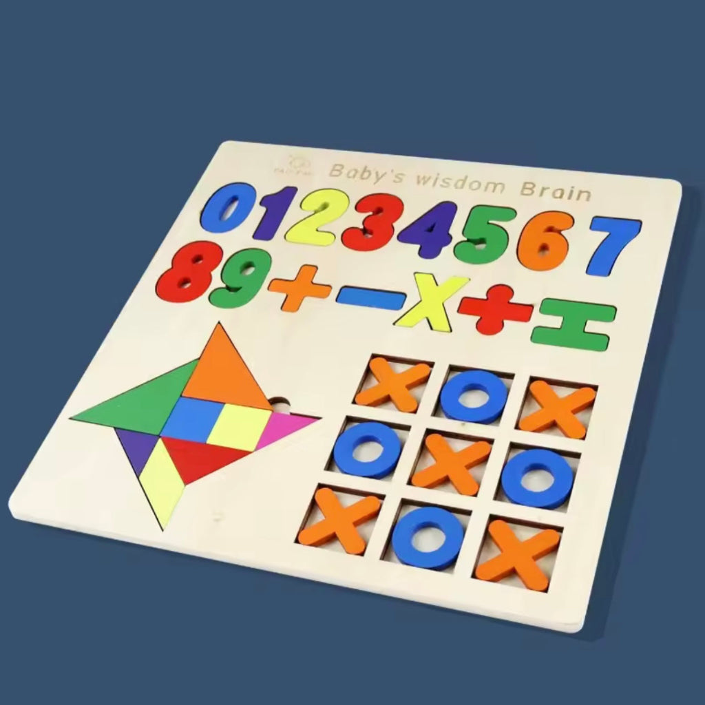 تصميم جديد ملون 3 في 1 ألغاز لعبة قوس قزح بناء الأطفال الأطفال الروس بانشاو لوحة Tangram Toys 3D Wood Guzzle Block
