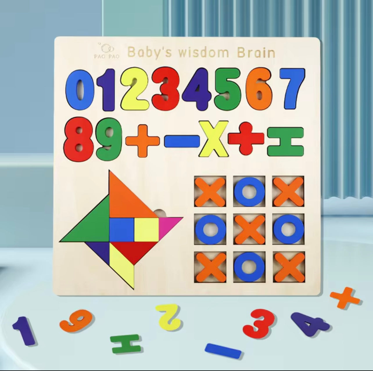 تصميم جديد ملون 3 في 1 ألغاز لعبة قوس قزح بناء الأطفال الأطفال الروس بانشاو لوحة Tangram Toys 3D Wood Guzzle Block