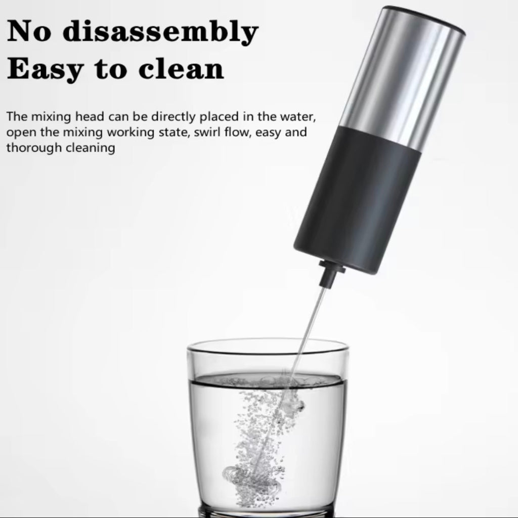 Electric Milk Frother: ABS and Stainless Steel Design, Battery Operated, 2 AA Batteries Required, Kitchen Tool for Making Foamy Milk