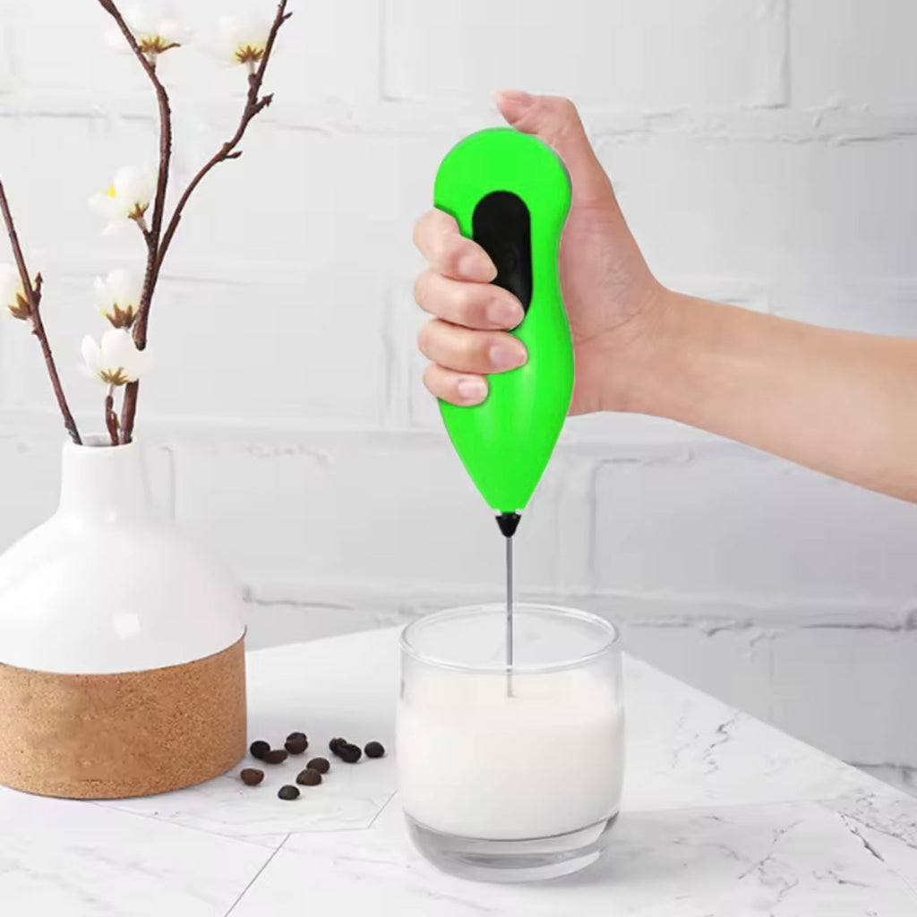 Milk Frother Foam Maker - رغوة مصغرة تعمل بالبطارية ، قهوة متوفرة مع هوكات من الفولاذ المقاوم للصدأ للحليب ، القهوة ، لاتيه ، كابوسينو