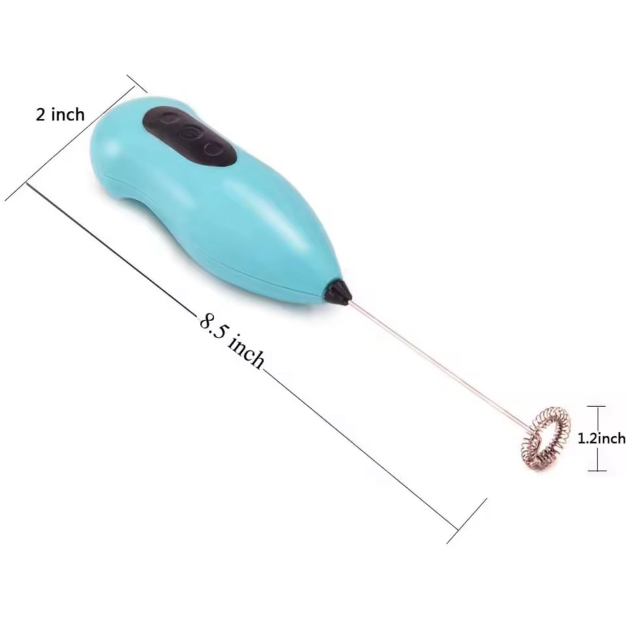 Milk Frother Foam Maker - رغوة مصغرة تعمل بالبطارية ، قهوة متوفرة مع هوكات من الفولاذ المقاوم للصدأ للحليب ، القهوة ، لاتيه ، كابوسينو