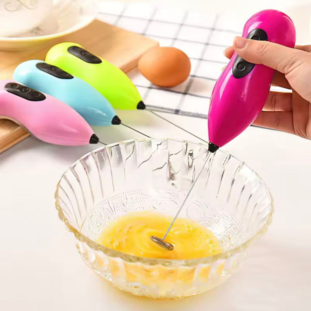 Milk Frother Foam Maker - رغوة مصغرة تعمل بالبطارية ، قهوة متوفرة مع هوكات من الفولاذ المقاوم للصدأ للحليب ، القهوة ، لاتيه ، كابوسينو