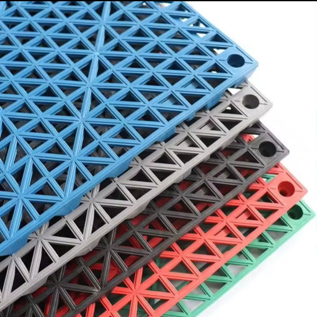 1pc Non-Slip Mat – Connectable & Cuttable TPE Floor Mat for Home & Bathroom Use