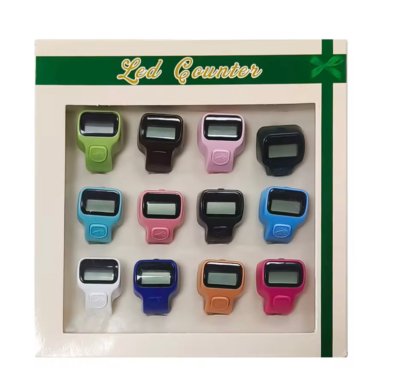 12pcs LED Digital counter Muslim Tasbih Counter Golf Sport Counter Islamic Wedding Eid Gift Zikrmatic Tasbeeh Finger Ring Tall Counter
