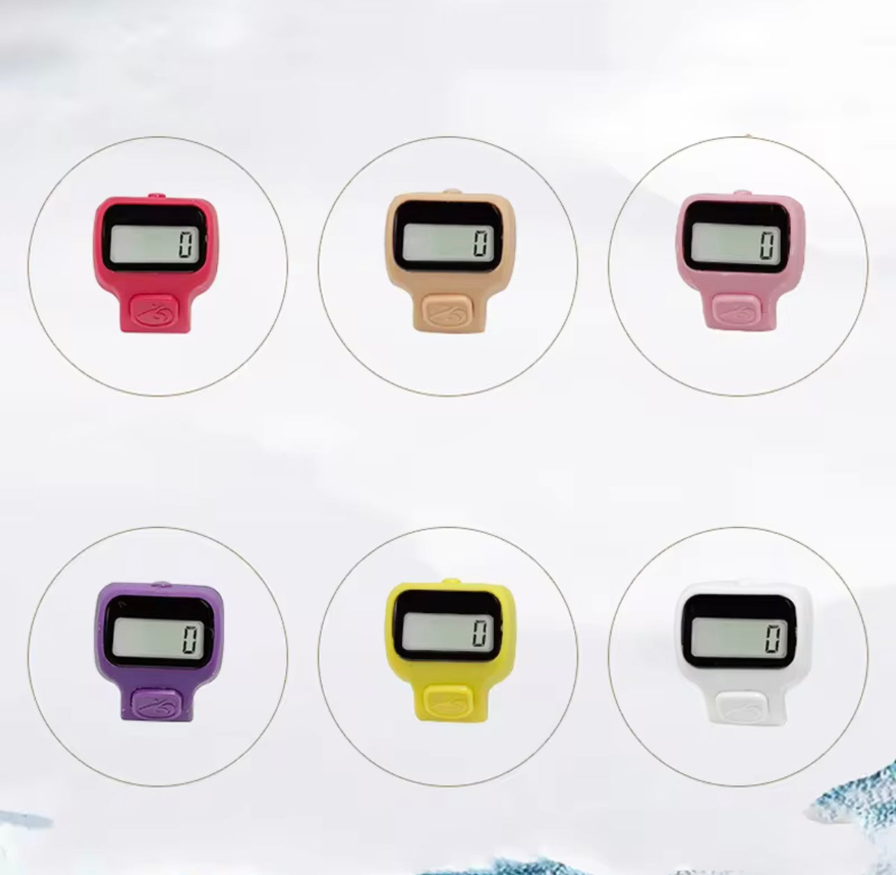 12pcs LED Digital counter Muslim Tasbih Counter Golf Sport Counter Islamic Wedding Eid Gift Zikrmatic Tasbeeh Finger Ring Tall Counter