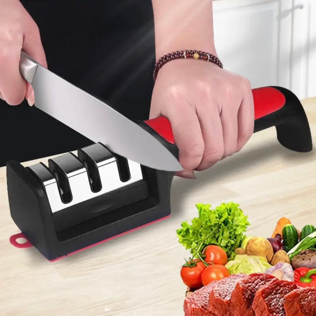 1pc Portable Multifunctional Knife Sharpener - Spear Point Shape, Ambidextrous, Lightweight Aluminum Alloy with Ergonomic Handle for Easy Grip, Ideal for Outdoor Activities, Camping & Hiking