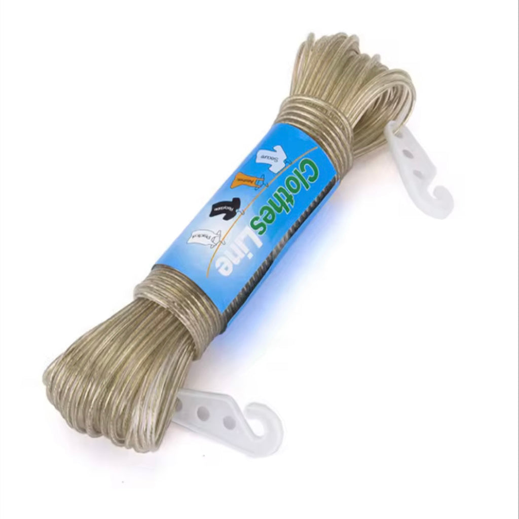 20m/30m Clothesline - Durable Plastic, 3mm Thick, Blue & White Label, Ideal for Laundry & Outdoor Use, Laundry Drying|Decorative Clothesline|Plastic Construction, Clothes Drying Rack, Clotheslines