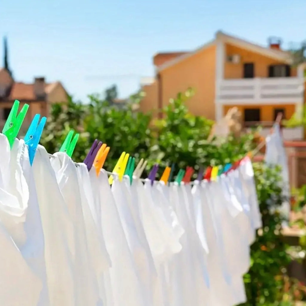 20m/30m Clothesline - Durable Plastic, 3mm Thick, Blue & White Label, Ideal for Laundry & Outdoor Use, Laundry Drying|Decorative Clothesline|Plastic Construction, Clothes Drying Rack, Clotheslines