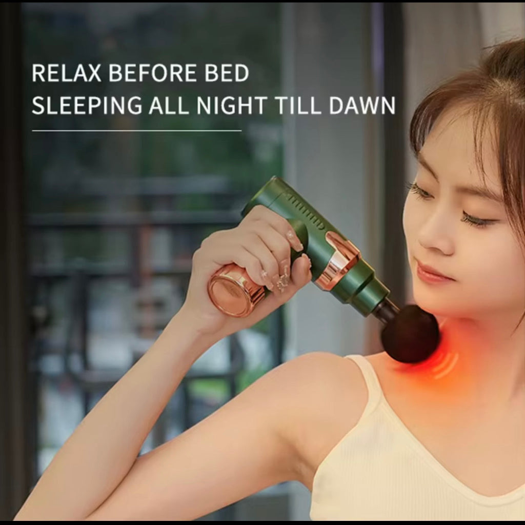 USB Mini Massage Gun Fascial Machine Muscle Relaxation Vibrating Gun Rod Massage Fitness Equipment Neck Grab Fascial Gun
