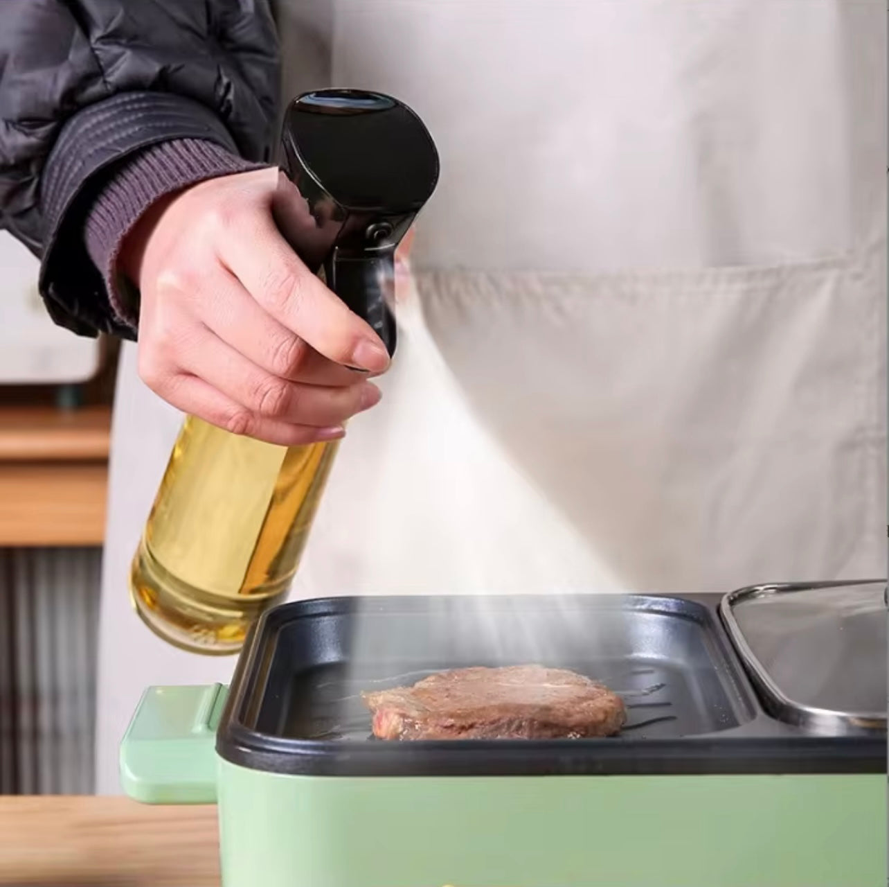 1pc of High-Pressure Spray Bottle for Atomization, Suitable for Kitchen Grilling, Olive Oil, Cooking Oil, Made of Plastic, with a Capacity of 300ML