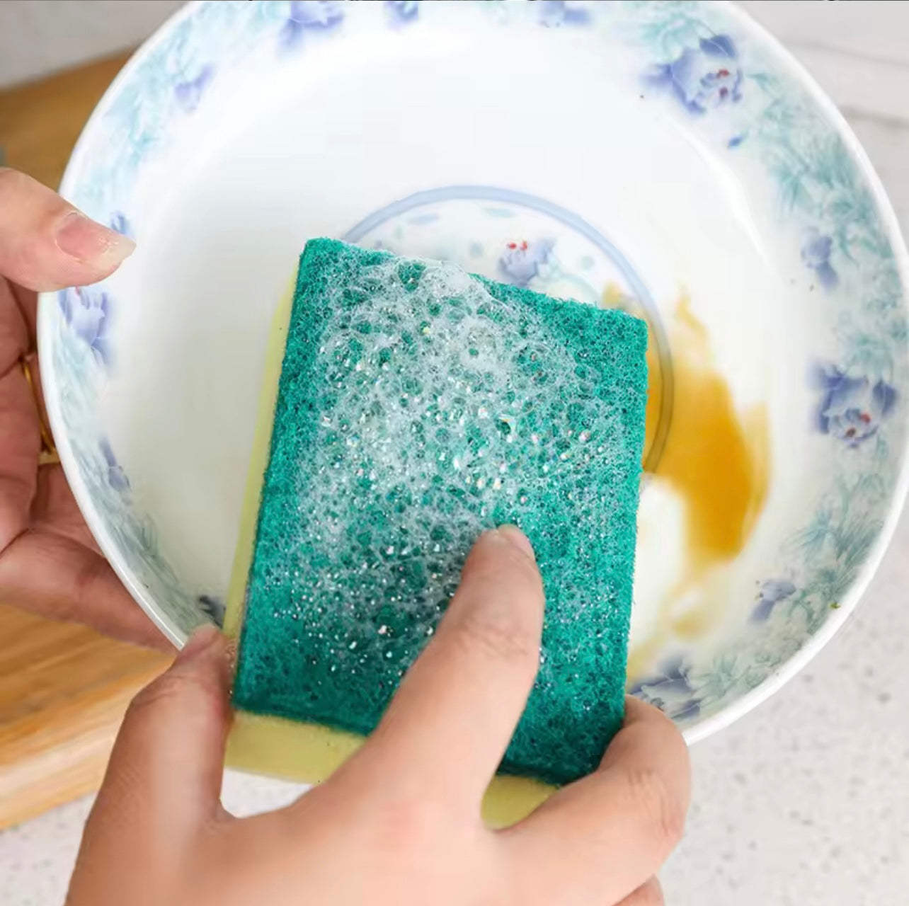 10pcs ، اسفنجة غسل الصحون ، ضروريات المطبخ ، مناشف أطباق التنظيف المنزلية ، مناشف إسفنجية عالية الكثافة ، أدوات تنظيف أساسية!