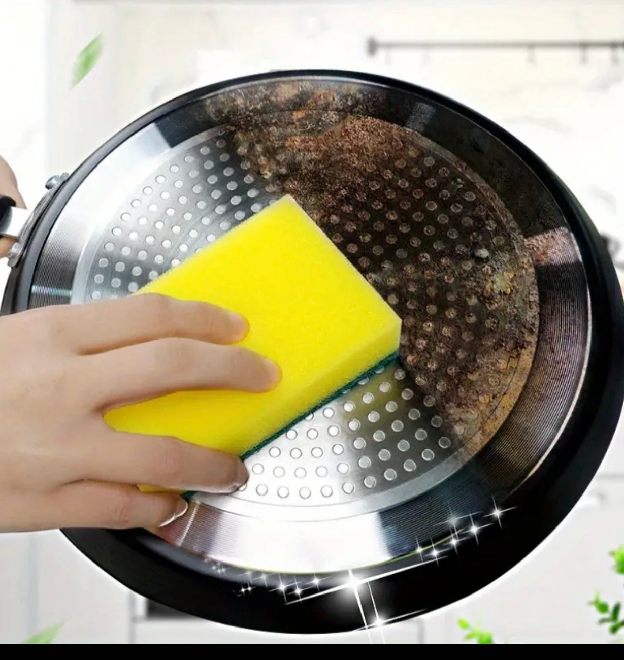 10pcs ، اسفنجة غسل الصحون ، ضروريات المطبخ ، مناشف أطباق التنظيف المنزلية ، مناشف إسفنجية عالية الكثافة ، أدوات تنظيف أساسية!