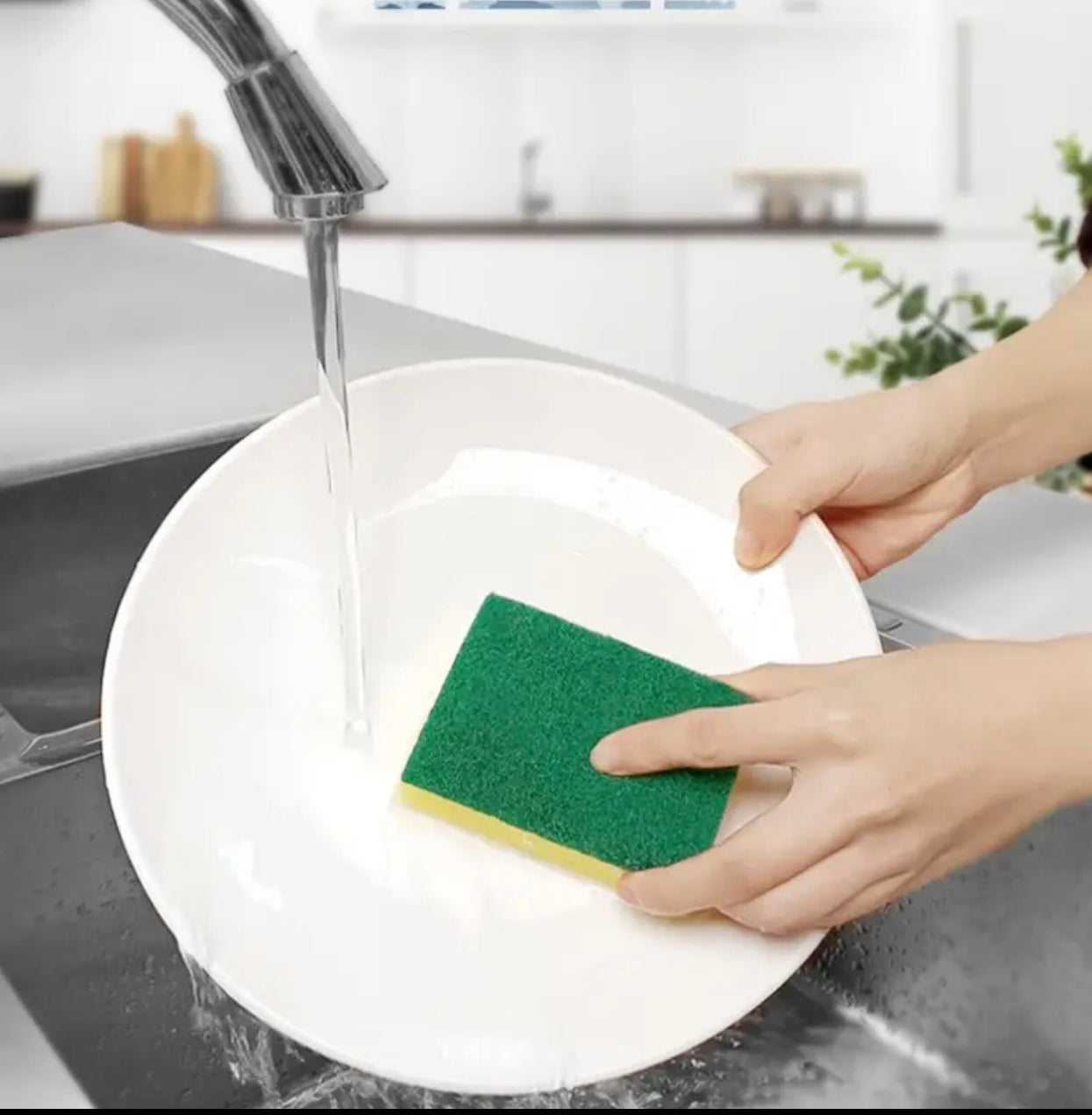 10pcs ، اسفنجة غسل الصحون ، ضروريات المطبخ ، مناشف أطباق التنظيف المنزلية ، مناشف إسفنجية عالية الكثافة ، أدوات تنظيف أساسية!